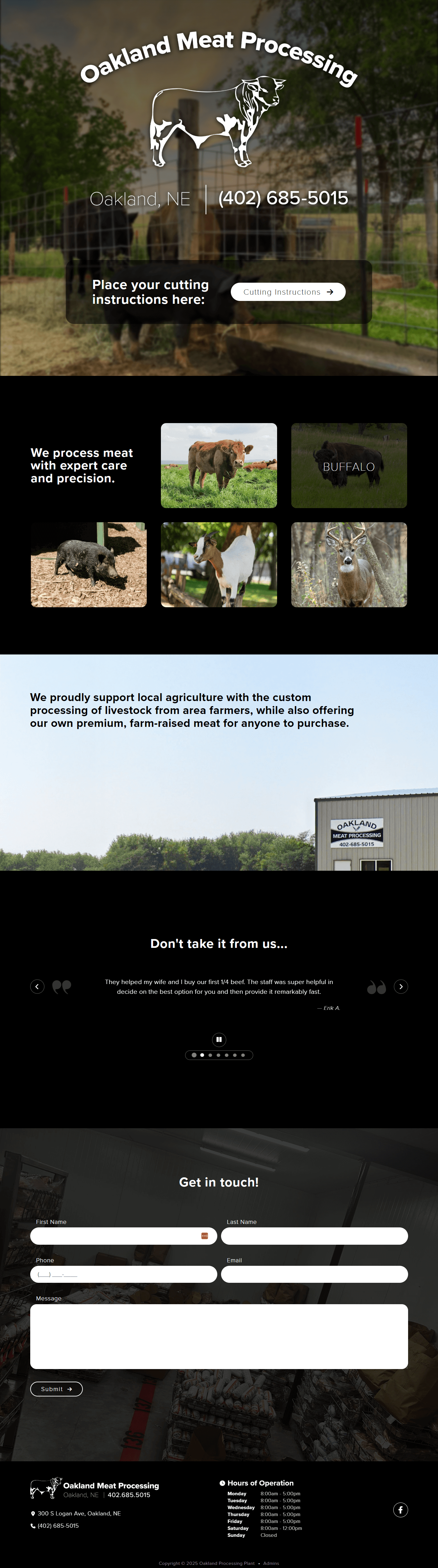 Oakland Processing Plant home page