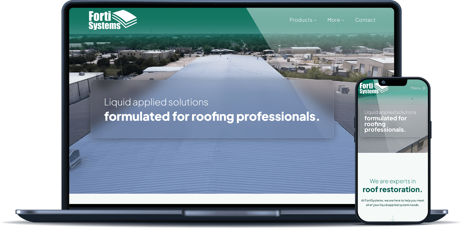 FortiSystems desktop and mobile sites