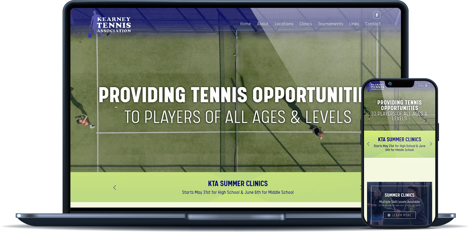 Kearney Tennis Association desktop and mobile sites