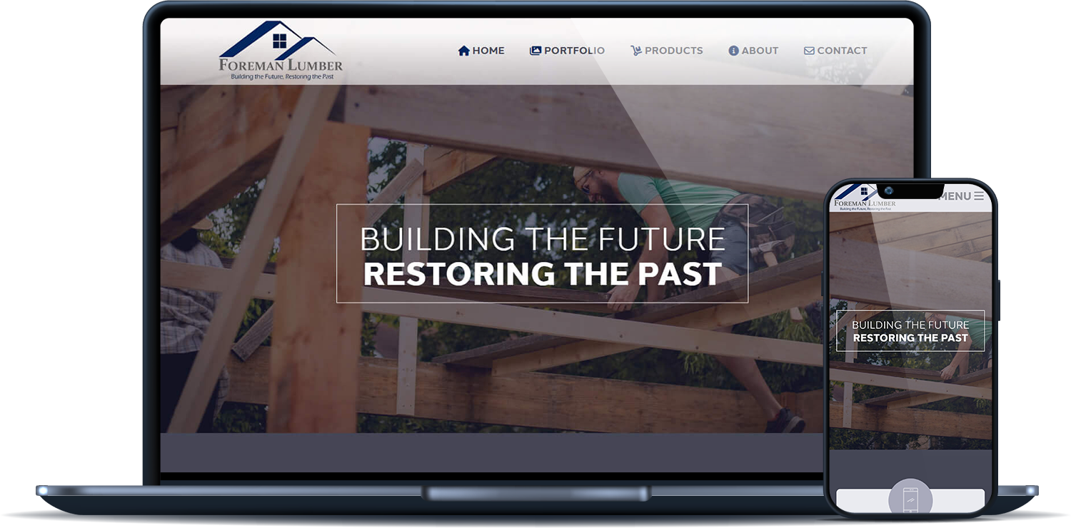 Foreman Lumber desktop and mobile sites