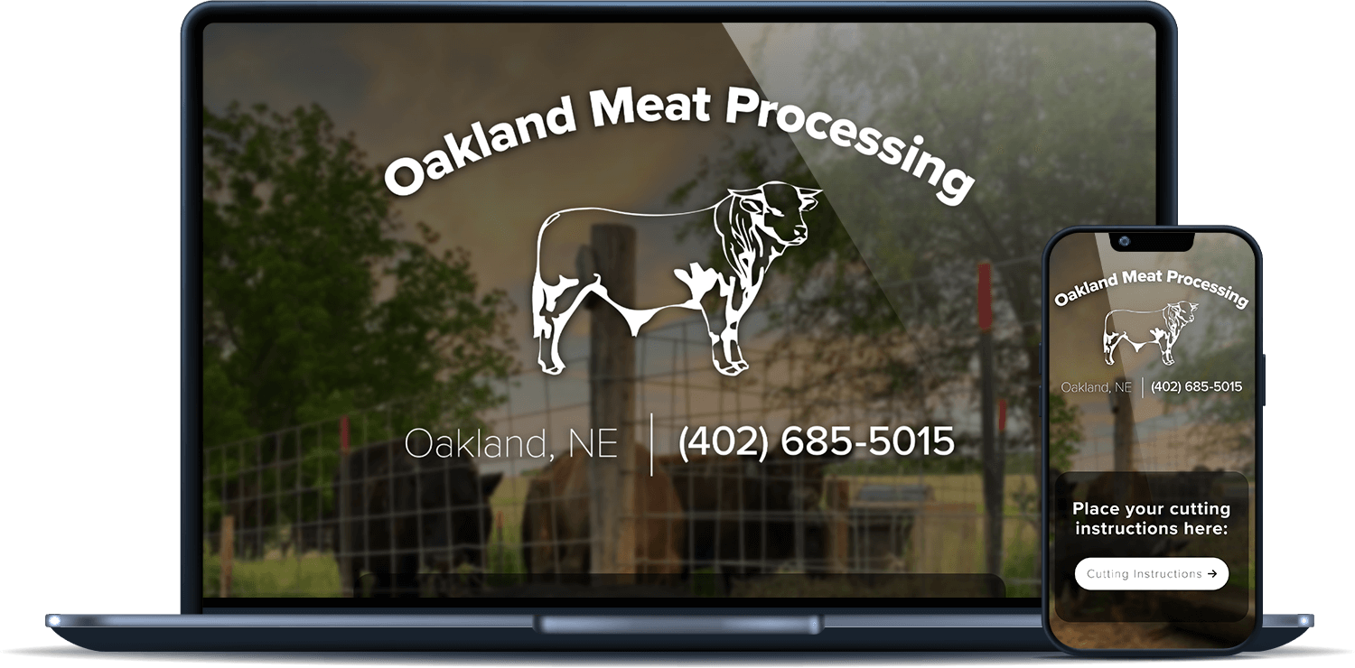 Oakland Meat Processing desktop and mobile sites