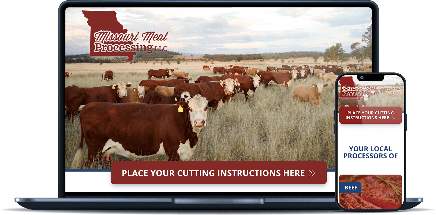 Missouri Meat Processing desktop and mobile sites