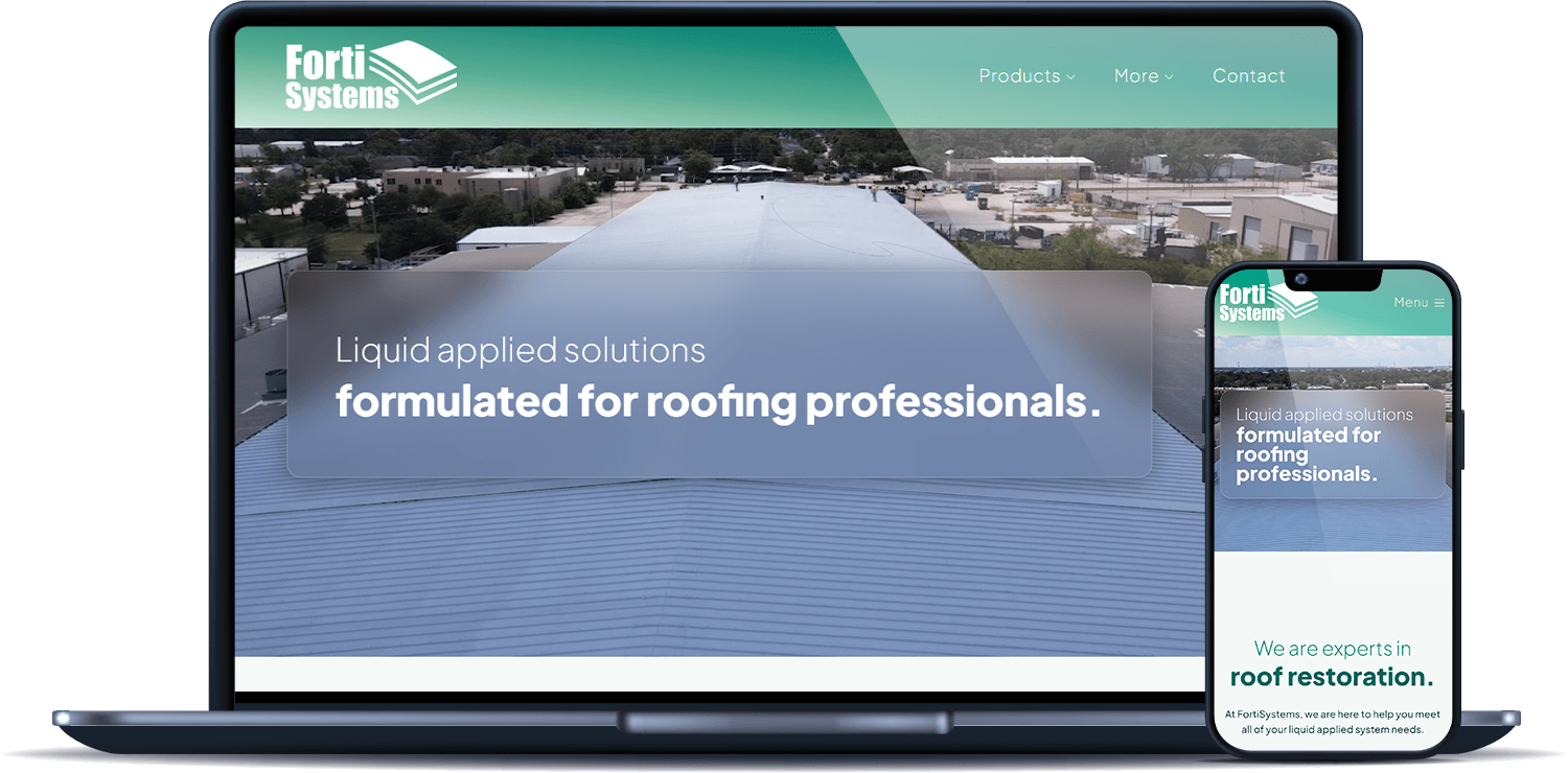 FortiSystems desktop and mobile sites