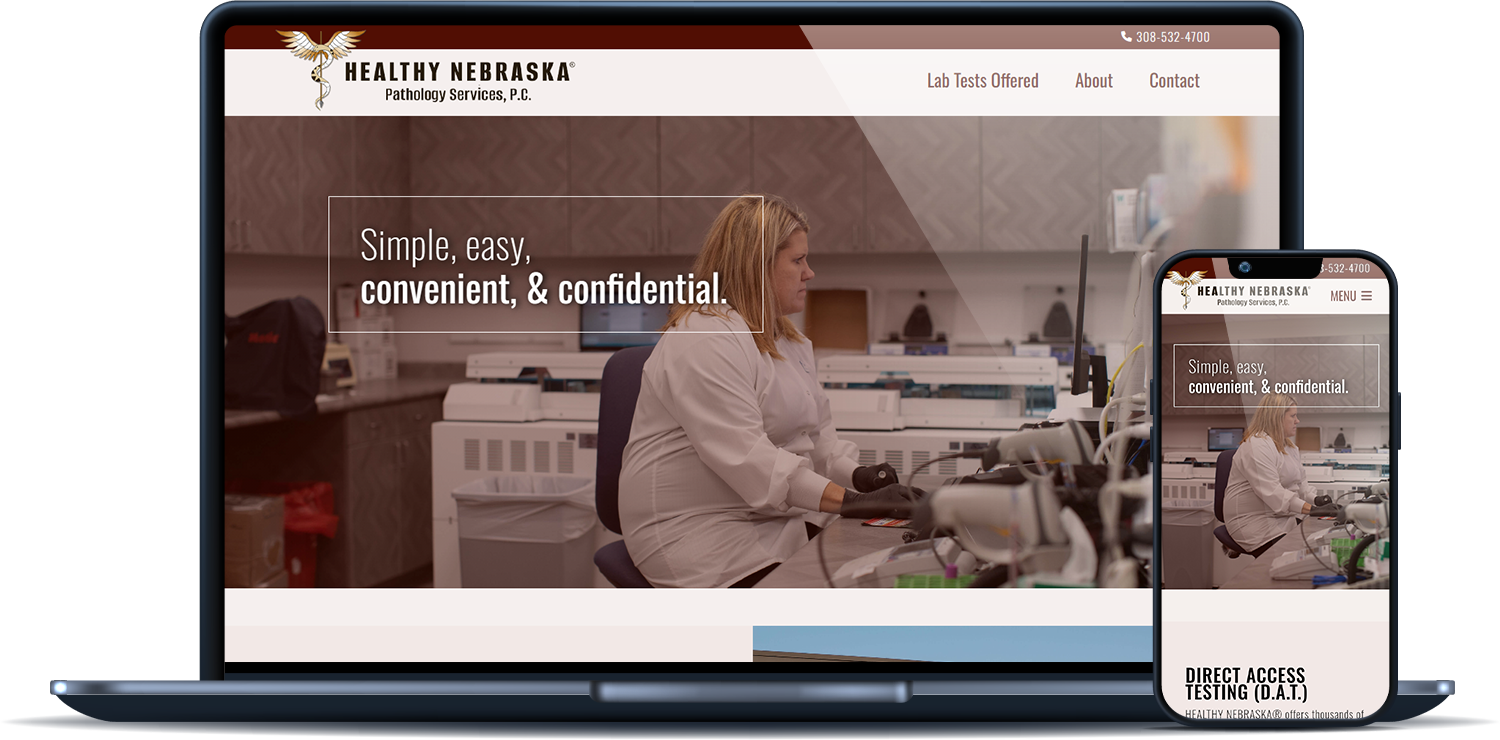 Healthy Nebraska desktop and mobile sites