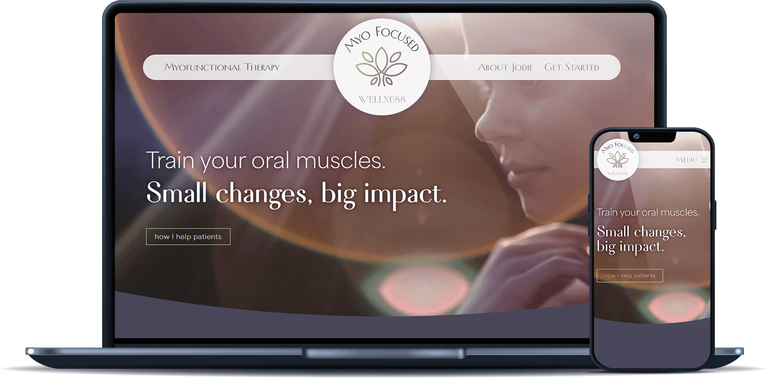 Myo Focused Wellness desktop and mobile sites